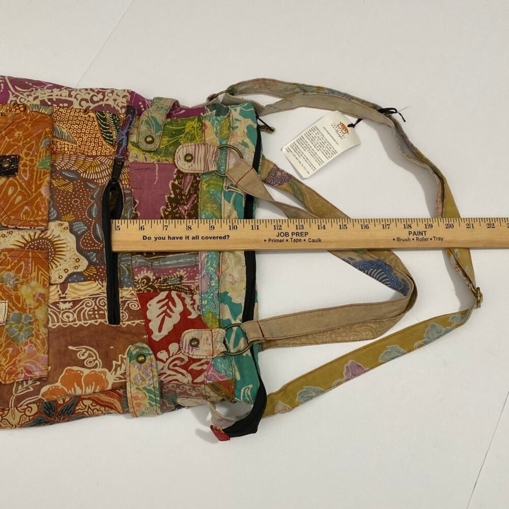 UNIQUE Patchwork Recycled Batik Ceremonial Hobo B… - image 5